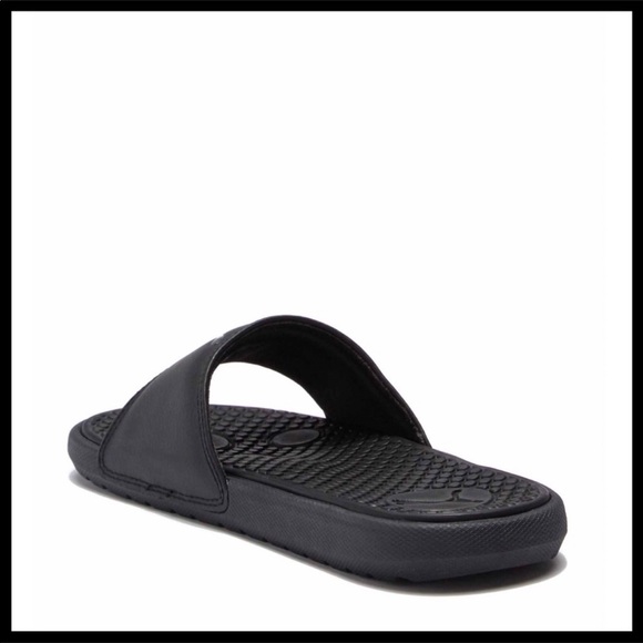 PUMA BLACK SLIDES SANDALS CAT SPORT SLIP ONS A2C - Picture 4 of 8